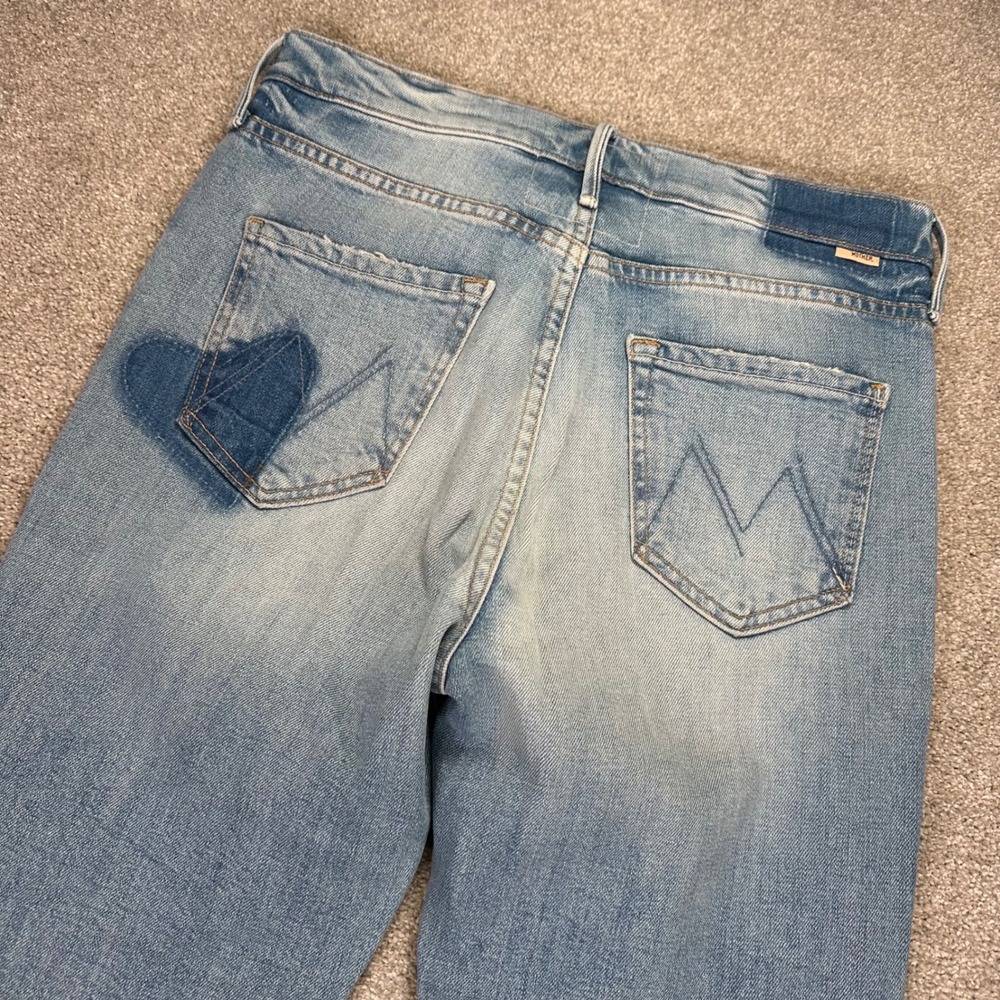 Mother Womens 29 Dazzler Ankle Jeans Light Blue Button Fly Superior I Confess